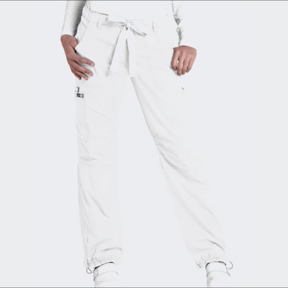 💰 3 for $25 🏷 Women Koi Kathy Peterson Lindsey White Scrub Pants sz XS